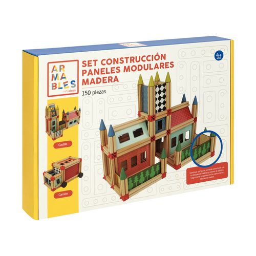 Set Construccion Madera 150Pcs + Niño-Juguetería 3224826000014