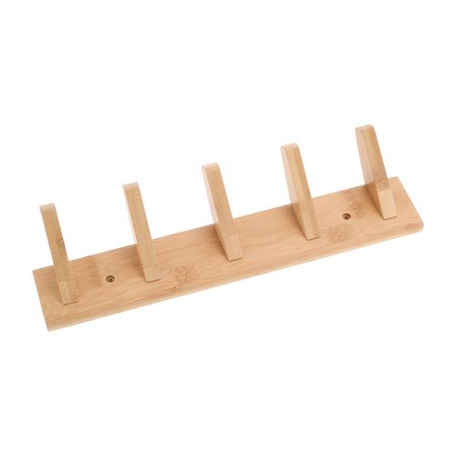 Percha Muro 5 Ganchos Madera