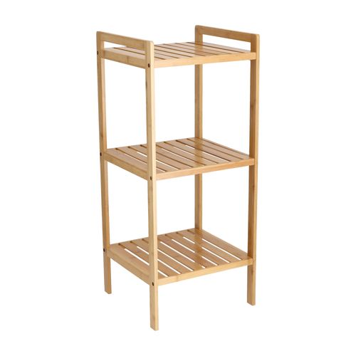 Repisa Baja 3 bandejas MDF y Madera Bambú