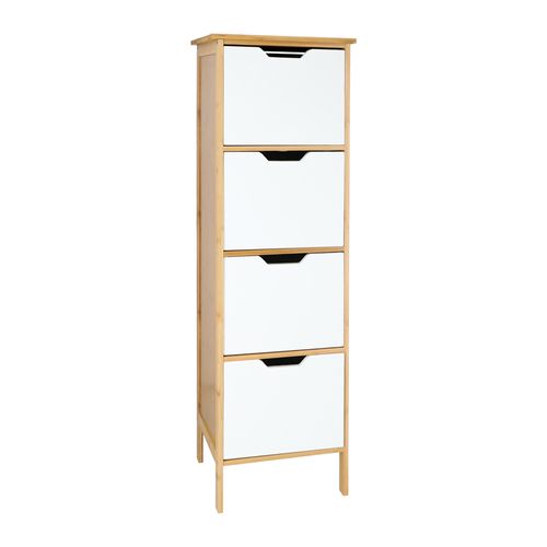 Mueble Cajón 4 niveles MDF y Madera Bambú