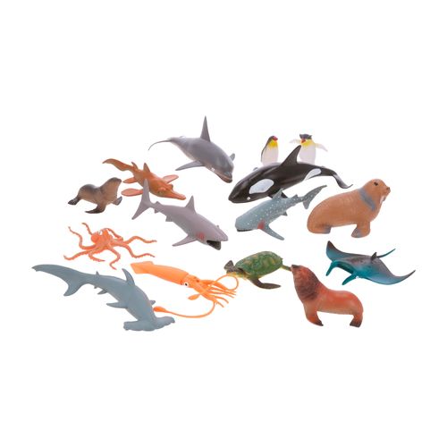 Set Animales 16 piezas Plástico