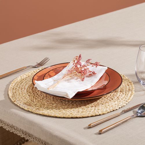 Surmente Mantel redondo de poliéster de 120 pulgadas para cocina, comedor,  fiesta, boda, rectangular, decoración de bufé (blanco) – Yaxa Colombia