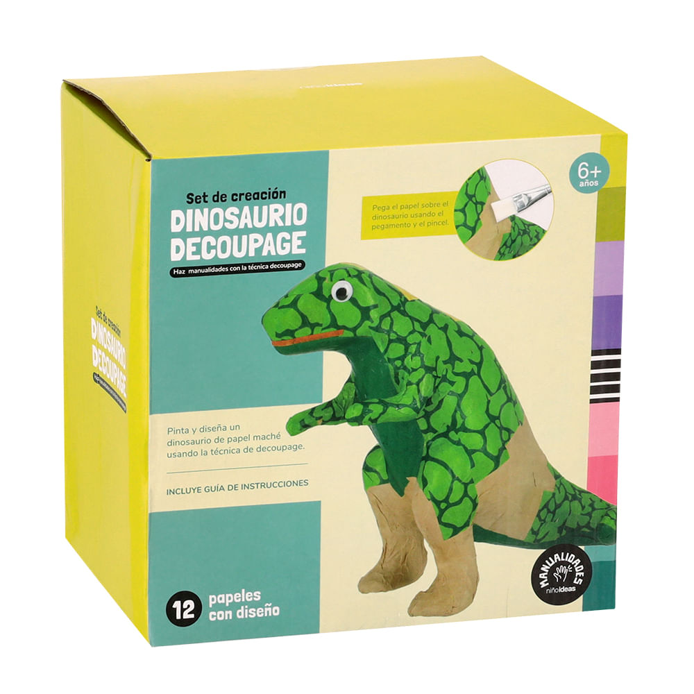 Caja de Cartón Decorativa con Diseño de Dinosaurios