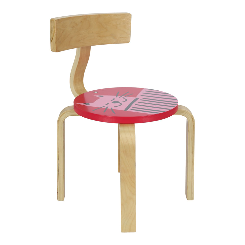 Silla infantil de madera Búho Low de Scratch