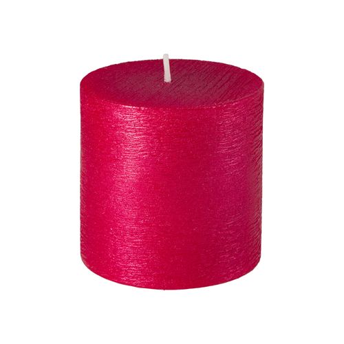 Vela metálica navideña roja