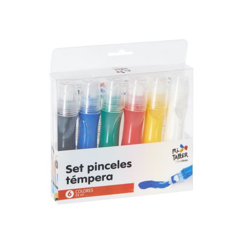 SET 6 PINCEL TEMPERA 24ML