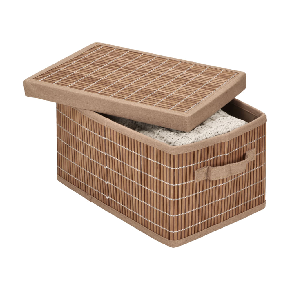 Caja Transparente con Tapa Bambú - Casaideas Colombia