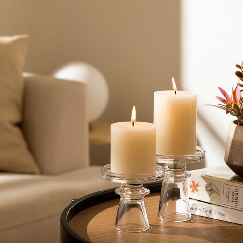 Candelabro Doble de Vidrio