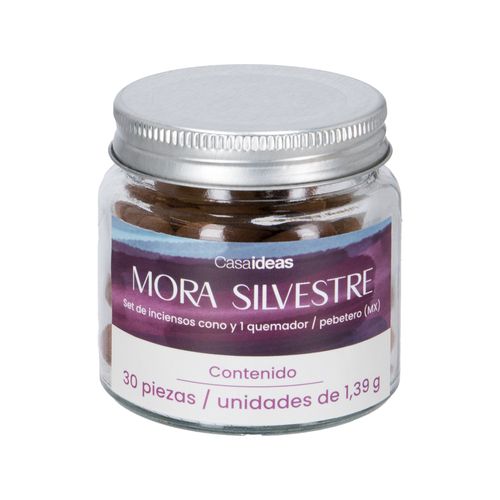 Set 30 Inciensos Cono Mora Silvestre