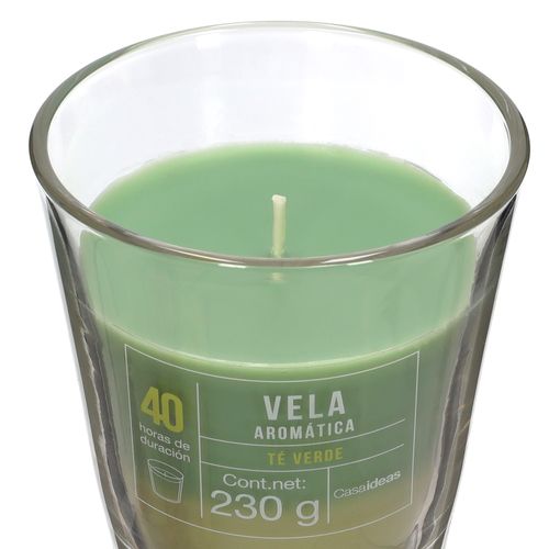 Vela 2 Colores de Té Verde de Vidrio