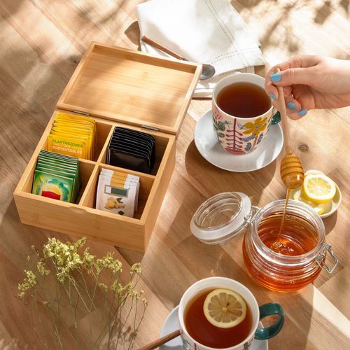 Caja para Bolsas de Té de Bambu