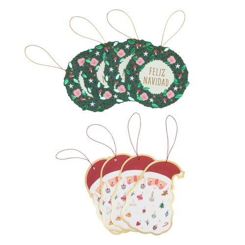 SET 8 Tarjetas de Regalo de navidad