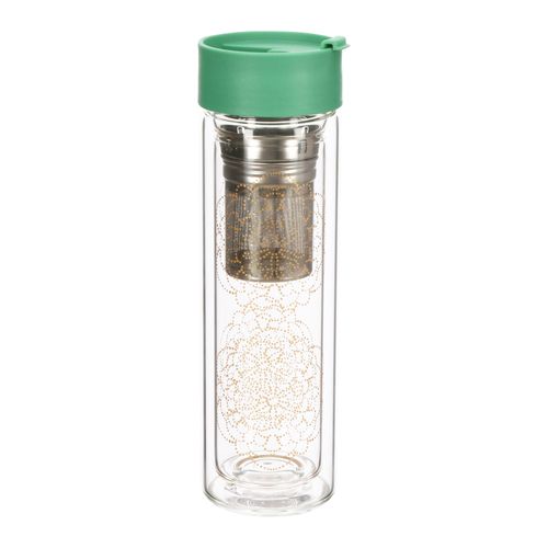 Botella para té de vidrio