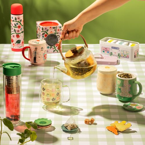 Botella para té de vidrio