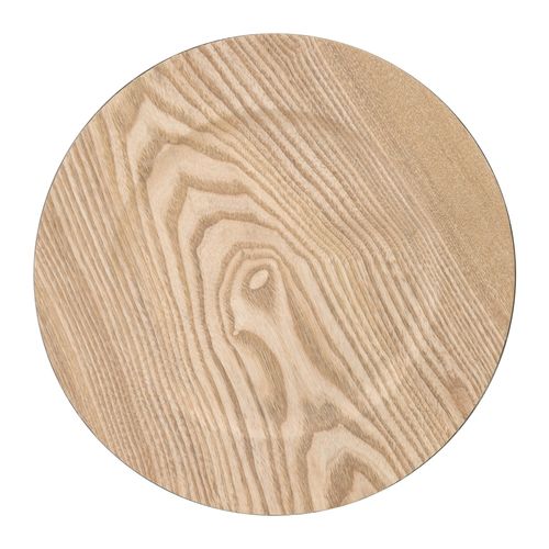 Plato Base con Diseño Rústico Chapa Madera