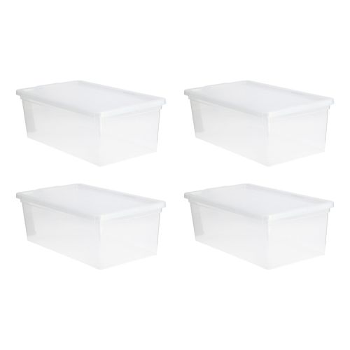Set 4 Cajas con Tapa de Plástico PP