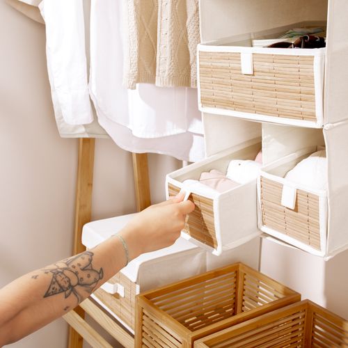Caja Organizadora Bambú-Algodón
