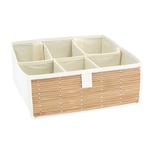 Caja Organizadora con Divisiones Bambú-Algodón