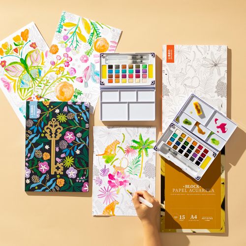 Block Papel acuarela 15 hojas