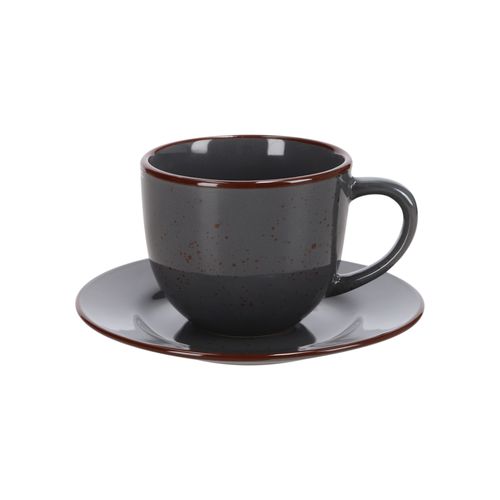 Taza y Plato de Te rustico