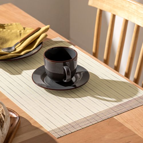 Taza y Plato de Te rustico