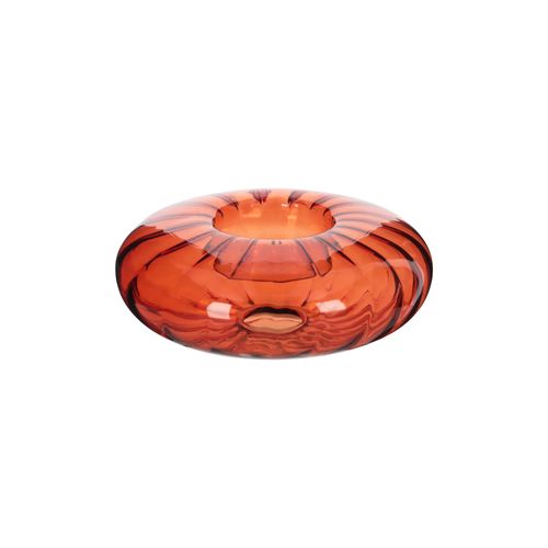 Portavela tealight redondo de vidrio