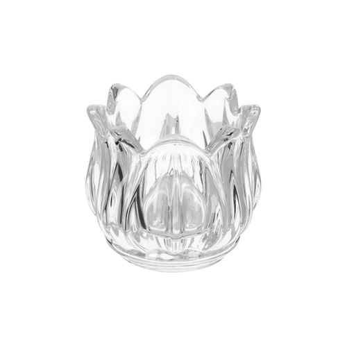 Porta vela flor de vidrio