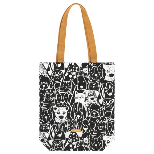 Bolso con estampado de tela