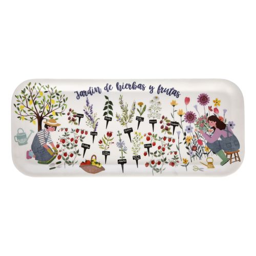 Bandeja rectangular melamina