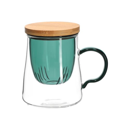 Tazón con infusor de vidrio