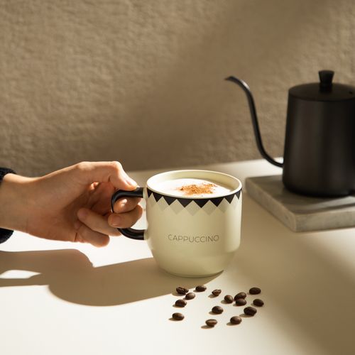 Tazón capucino con formas
