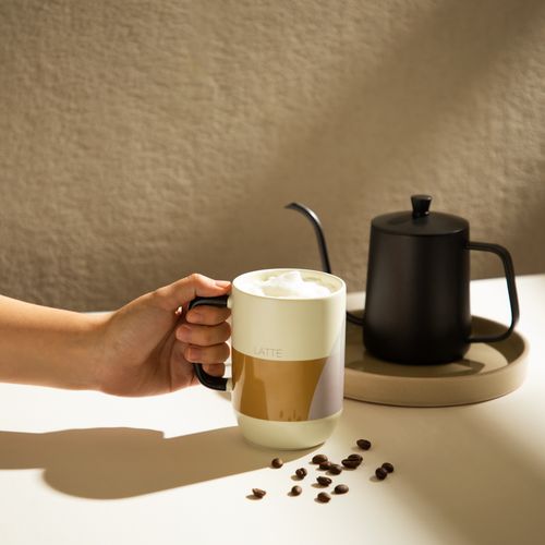 Tazón latte con diseño