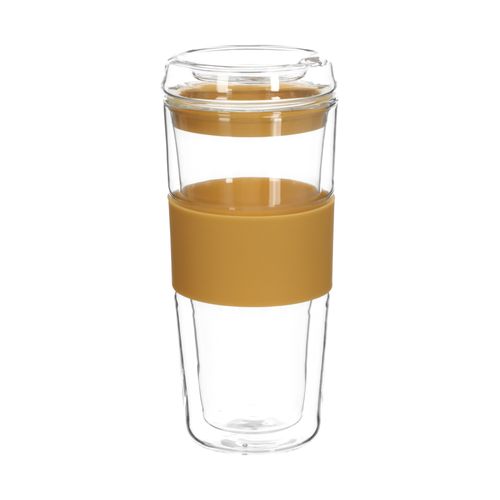 Vaso con tapa de vidrio