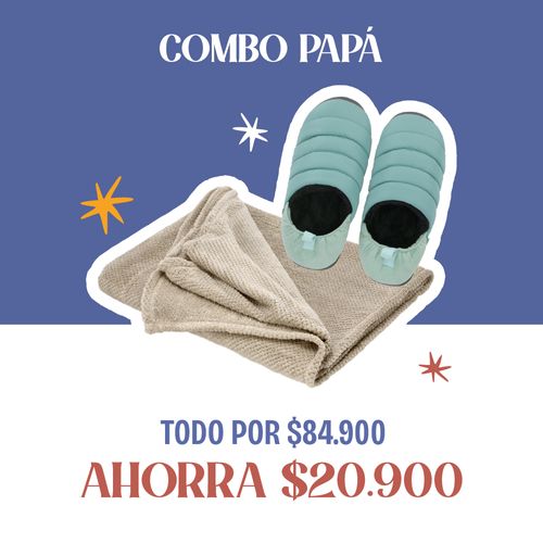 Set Manta texturizada + Pantufla parka