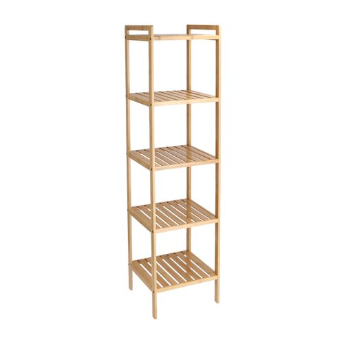 Repisa Alta 5 bandejas MDF y Madera Bambú