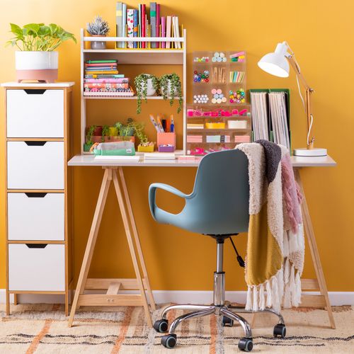 Mueble Cajón 4 niveles MDF y Madera Bambú