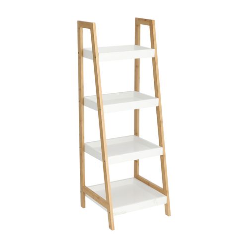 Repisa Tijera 4 niveles MDF y Madera Bambú
