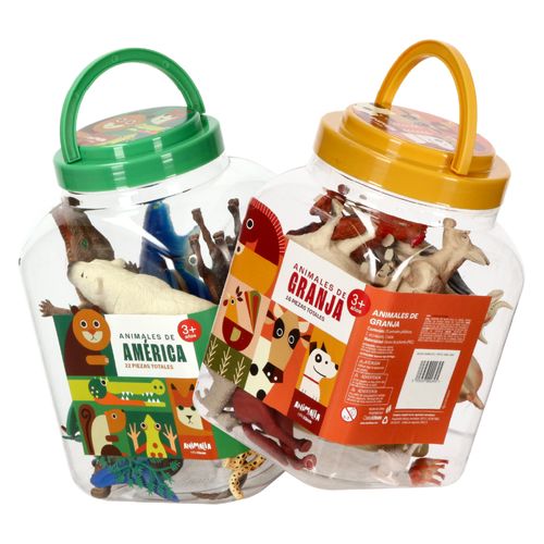 Set 1 Balde Animales 22 Piezas + 1 Balde Animales 16 Piezas