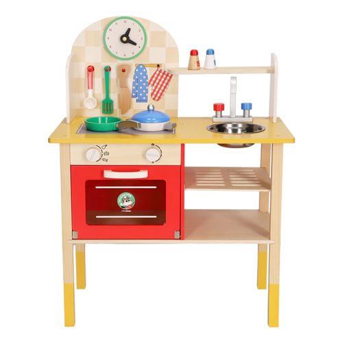 Cocina de Madera con Lavaplatos