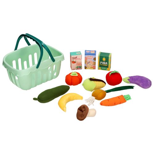 Canasto Mercadito con Verduras y Abarrotes