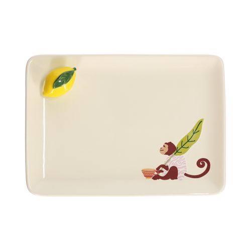 Plato Galletas con Diseño de Cerámica