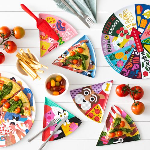 Plato Pizza Triangular de Melamina