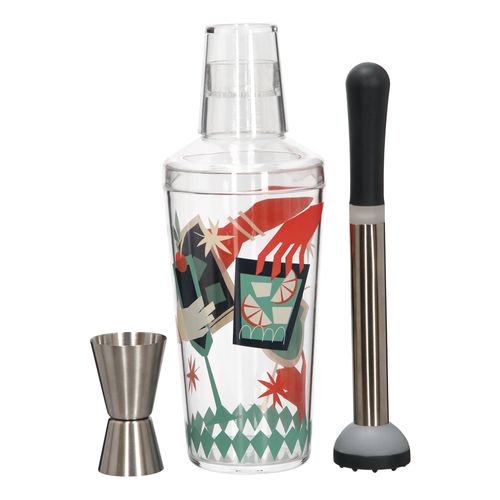 Set Coctelera con Accesorios Acrílica