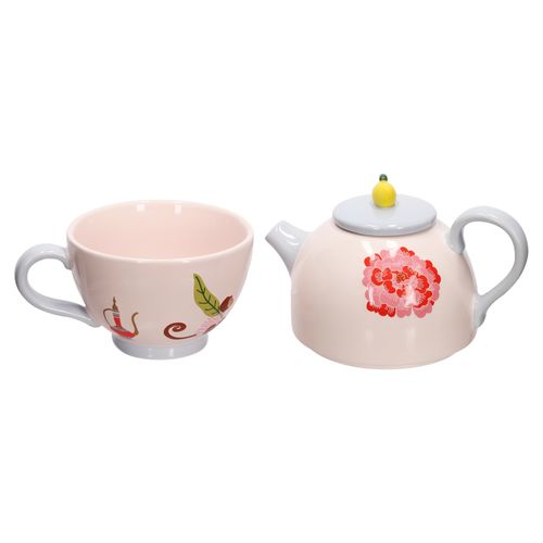 Set Tetera y Tazón de Cerámica