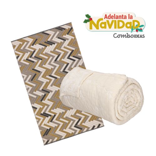 Set Cubrecama Jacquard + Bajada De Cama Jacquard