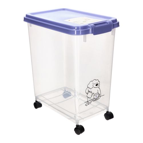 Contenedor para Comida de Mascotas con Ruedas de Plástico