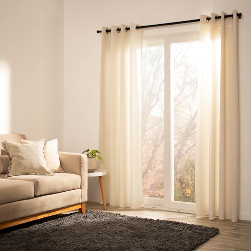 Set 2 Cortinas Texturadas con Ojetillos