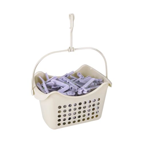 Canasto contenedor con 36 pinzas