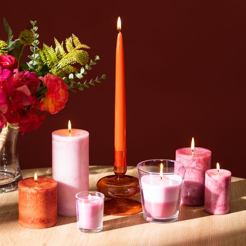 Vela Pilar Color de Pomelo