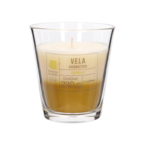 Vela 2 Colores de Vainilla de Vidrio